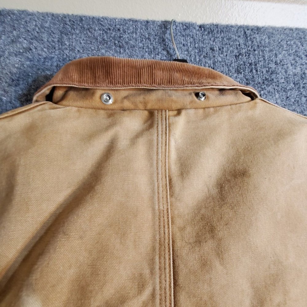 VINTAGE CARHARTT BRN ARCTIC QUILT LINED DUCK CANVAS BROWN JACKET SIZE XL - Picture 14 of 16